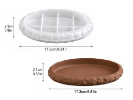 Molde silicona bandeja redonda borde rugoso